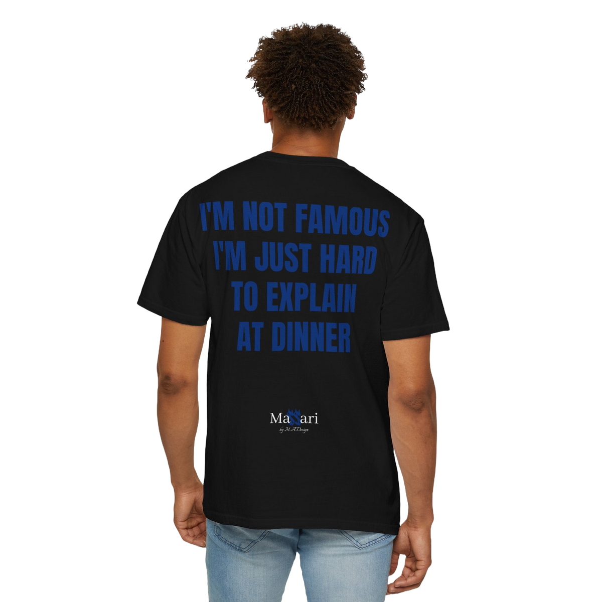 Massari I'm Not Famous – Garment-Dyed T-Shirt – freigestellt