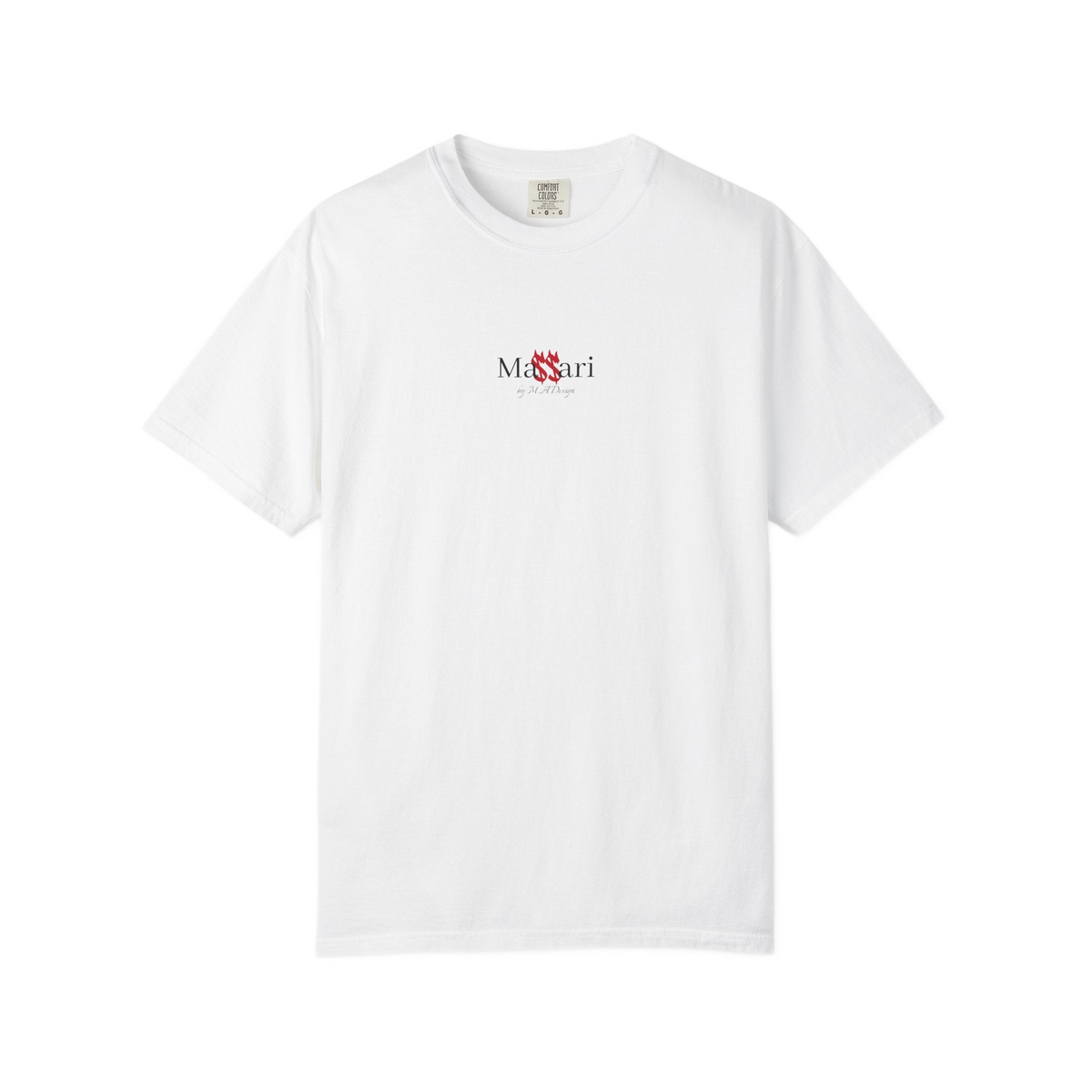 Massari My Name Comes Up in Rooms – Garment-Dyed T-Shirt – freigestellt