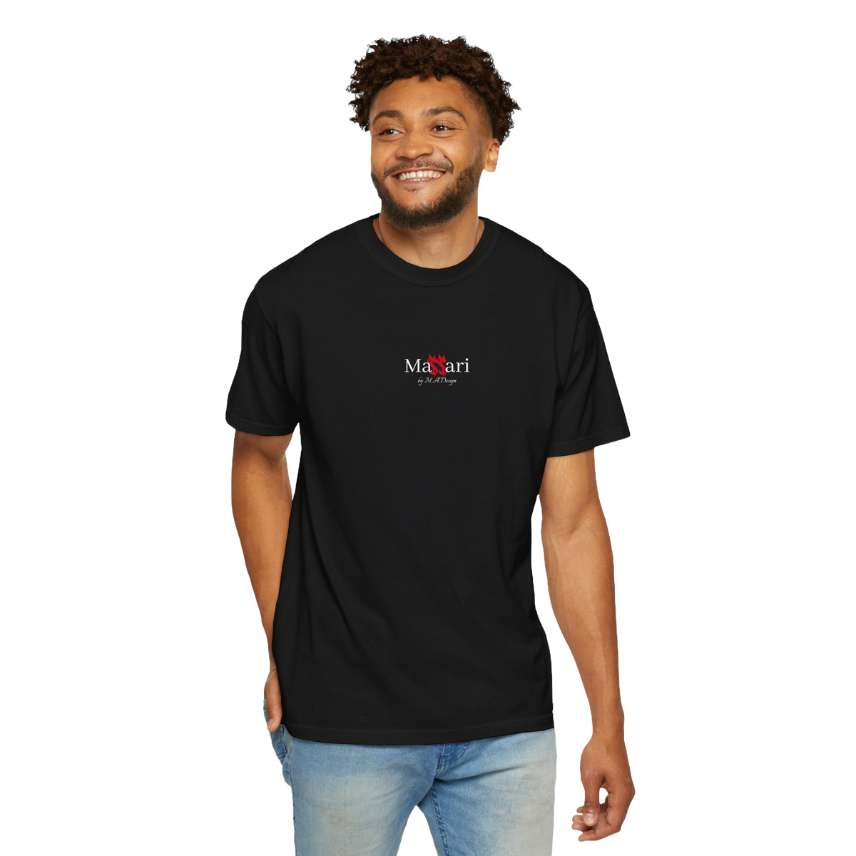 Massari My Name Comes Up in Rooms – Garment-Dyed T-Shirt – freigestellt