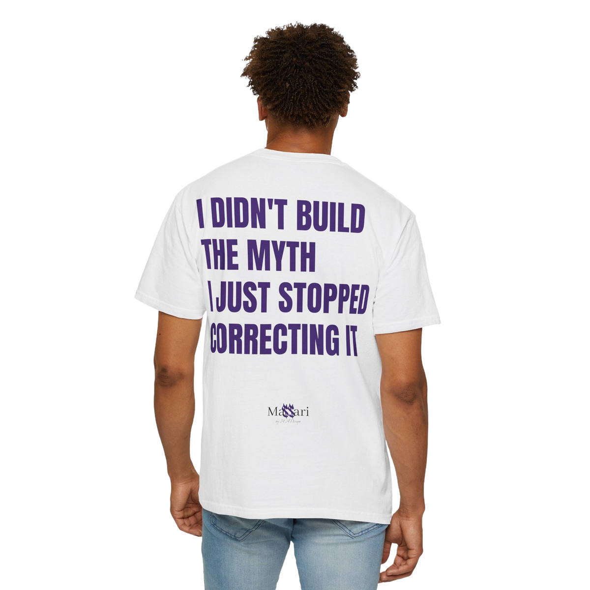 Massari I Didn't Build the Myth – Garment-Dyed T-Shirt – freigestellt